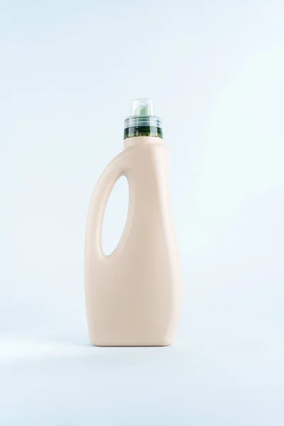 Λευκό Μπουκάλι Ετικέτα Για Mockup Συσκευασία Προϊόν Μπουκάλι Απορρυπαντικού Καθαρισμού — Φωτογραφία Αρχείου
