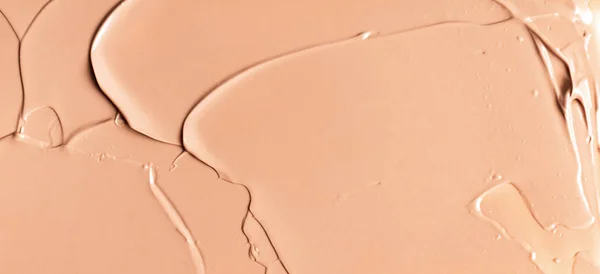 Sanft Beige Textur Des Make Ups Abstrich Der Cremigen Grundlage — Stockfoto