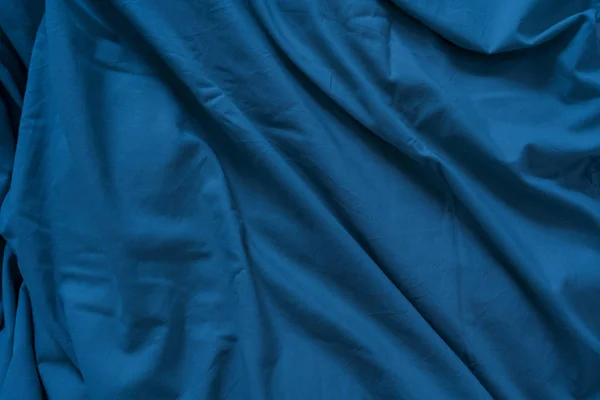 Tela Color Fondo Textil Con Cortinas Del Color Clásico Azul — Foto de Stock