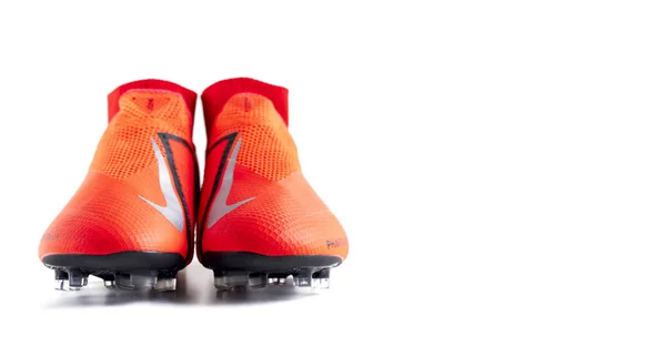 Moscú Rusia Enero 2019 Par Botas Fútbol Los Fantasmas Nike — Foto de Stock