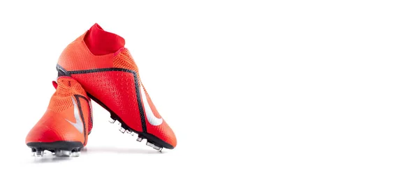 Moscú Rusia Enero 2019 Par Botas Fútbol Los Fantasmas Nike — Foto de Stock