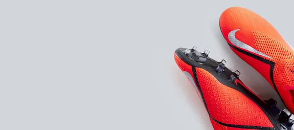 Moscú Rusia Enero 2019 Par Botas Fútbol Los Fantasmas Nike —  Fotos de Stock