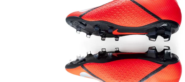 Moscú Rusia Enero 2019 Par Botas Fútbol Los Fantasmas Nike —  Fotos de Stock