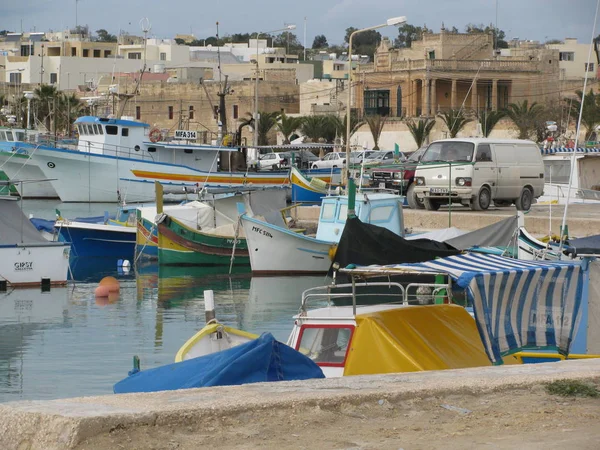 Città Pescatori Marsaxlokk Malta — Foto Stock