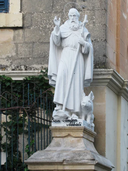 Een Standbeeld Van Een Heilige Straat Van Mdina Malta — Stockfoto