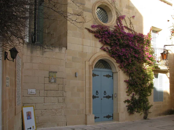Fantasievolle Oude Herenhuizen Malta Mdina — Stockfoto