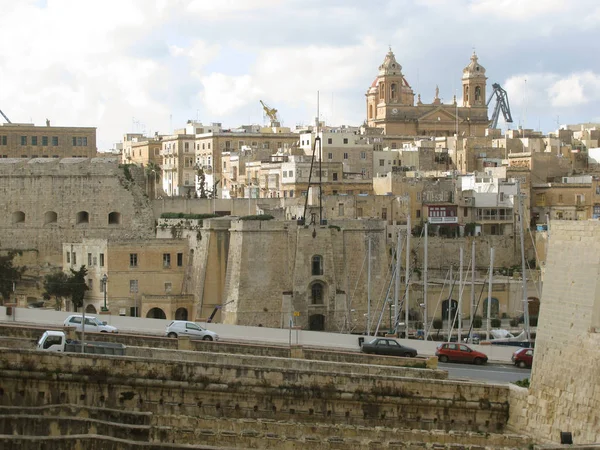 Edificios Antiguos Modernos Malta Tres Ciudades — Foto de Stock