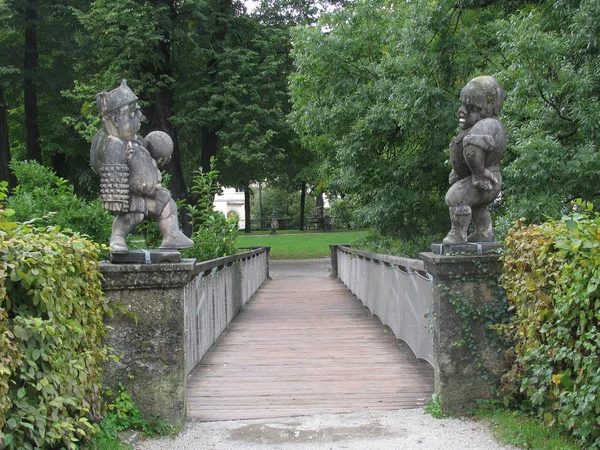 Parcs Salzbourg Ornent Gnomes Fées — Photo