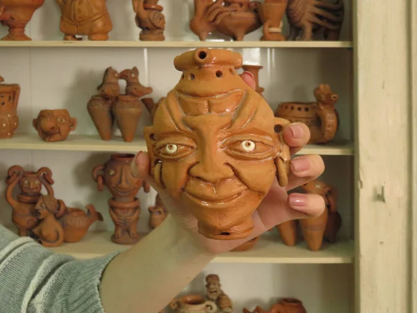 Russia. Uglich. The ceramics Museum in Uglich is a small workshop. Different types of folk crafts are presented. You can view the finished products and take part in their production yourself.