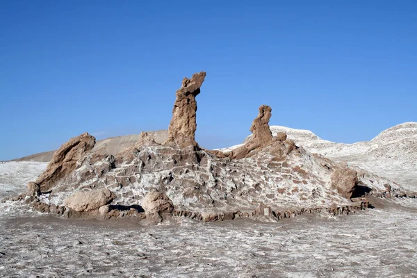 Három Marys Hold Völgyében Valle Luna Atacama Sivatag Chile — Stock Fotó