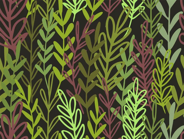 Jungle Leaves Seamless Vector Pattern — Stock Vector