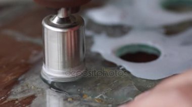 Çerez kesici el kesme anahtar delikleri cam levha sayfasında elmas ile kaplı