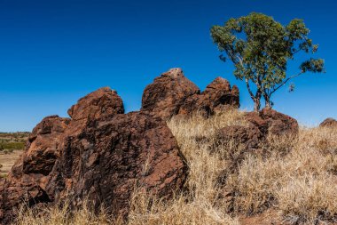 Avustralya outback her yerde kaya oluşumları