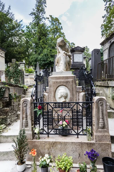 Гробница Фредерика Шопена Кладбище Пер Лашез Париж — стоковое фото