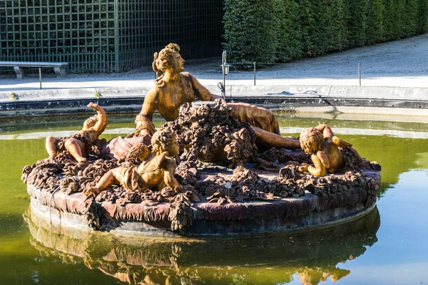 Bassin Flore Fuente Flora Palacio Versalles Francia —  Fotos de Stock