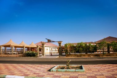 The entrance gate to the Saandash Cafe, Umm Aldoom, Saudi Arabia