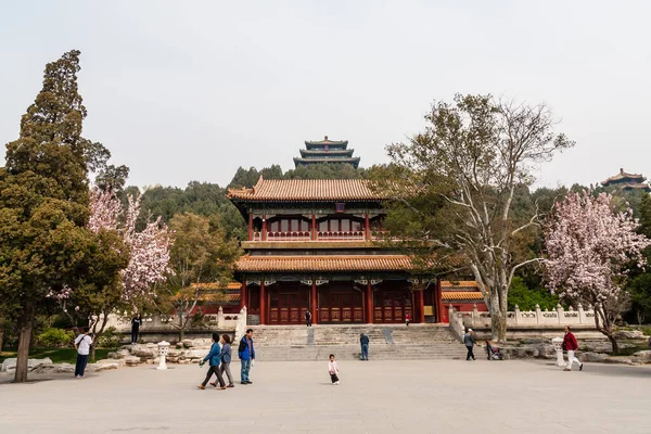 Pabellones Entrada Sur Del Parque Jingshan Cima Jingshan Hill Beijing —  Fotos de Stock