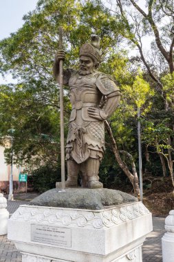 General Indra 'nın heykeli, silahlı 12 ilahi generalden biri, Ngong Ping 360, Hong Kong