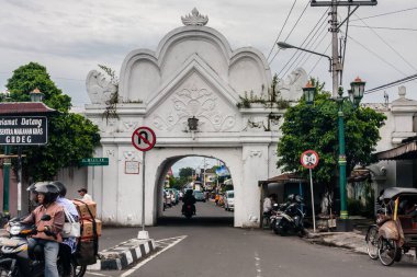 Eski kapı Plengkung Wijilan, Yogyakarta, Endonezya