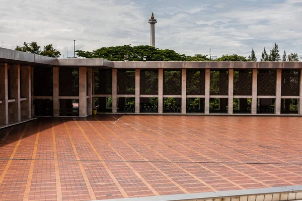 Dos Tribunais Internos Minarete Masjid Istiqlal Jacarta Indonésia — Fotografia de Stock