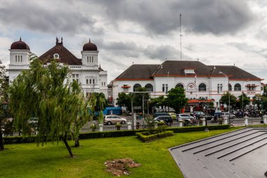 Endonezya Bankası, Merkez Postane ve JI trafiği. Panembahan Senopati, Yogyakarta, Endonezya