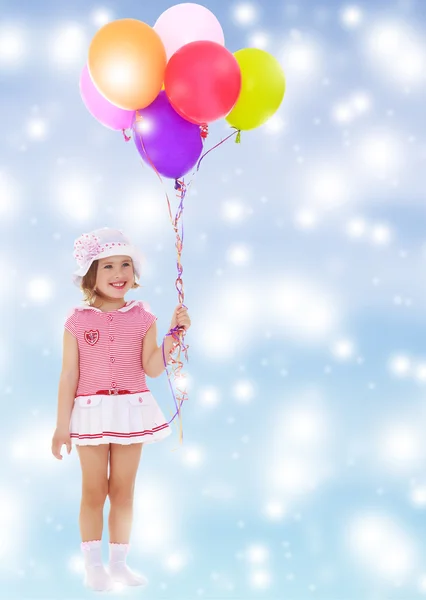 Balon tutan kız — Stok fotoğraf