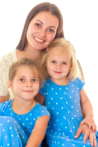 Mother with two daughters. — Stock Photo, Image