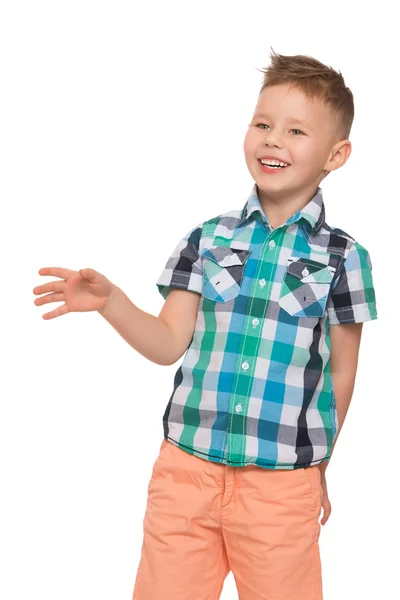 Fröhlicher Junge lacht — Stockfoto