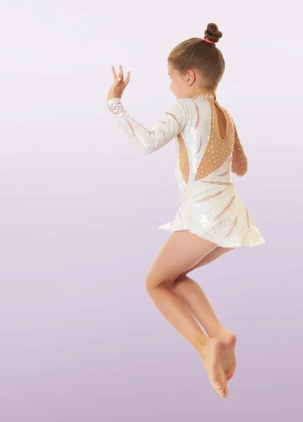 Little gymnast jumping