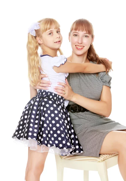 Mother and daughter hugging — Stock Photo, Image