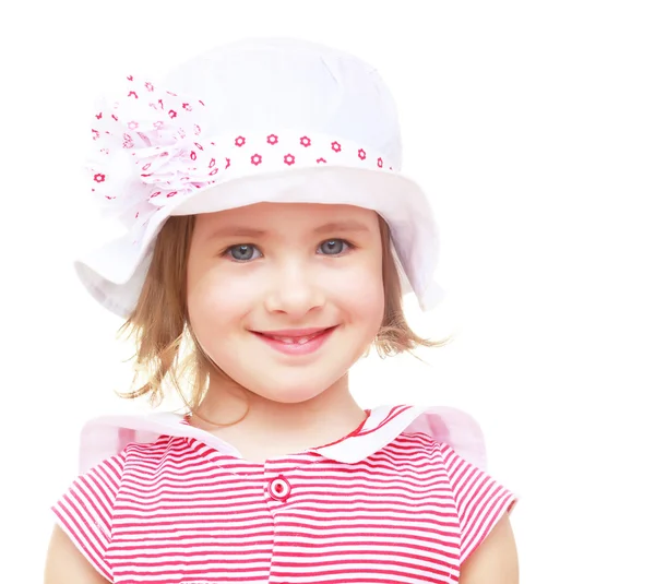 Het kleine meisje in de hoed — Stockfoto