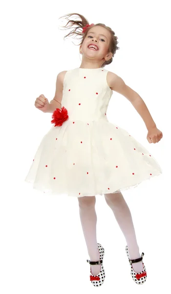 Elegant Princess white dress — Stock Photo, Image