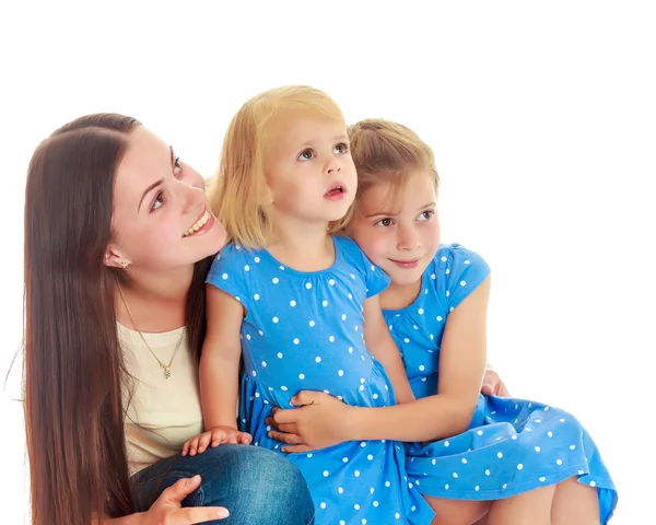 Mother with two daughters. — Stock Photo, Image