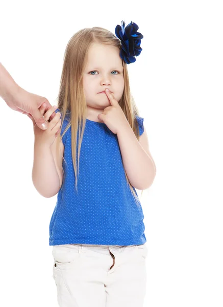 The little girl doubts — Stock Photo, Image
