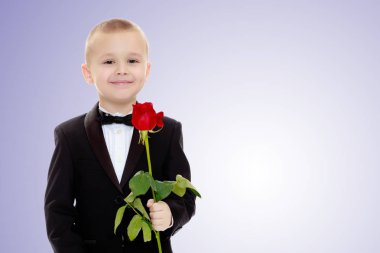 Gül çiçek küçük çocuk.