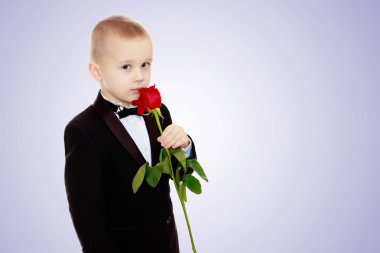 Gül çiçek küçük çocuk.