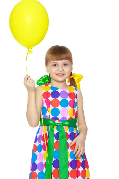 Holčička s balónkem. — Stock fotografie
