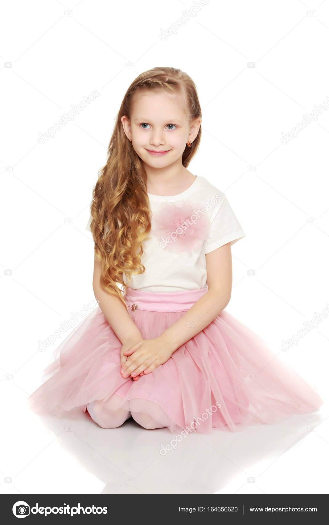 Beautiful little girl 56 years. — Stock Photo © lotosfoto1 164656620