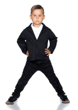 Sevimli küçük bir çocuk.