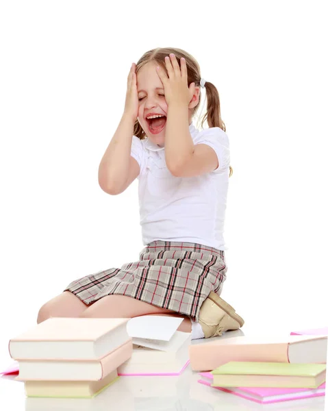 Little girl with a book — Stock Photo, Image