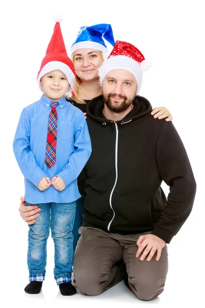 Happy family by the Christmas Tree — Stock Photo, Image