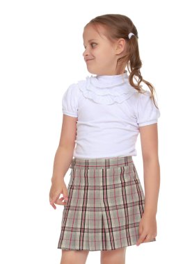 Güzel küçük bir kızın portresi.