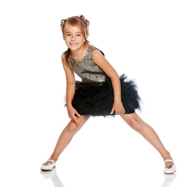 Güzel küçük bir kızın portresi.