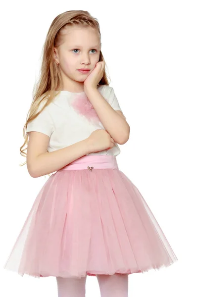 Bella bambina 5-6 anni . — Foto Stock