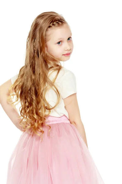 Beautiful little girl 5-6 years. — Stock Photo, Image