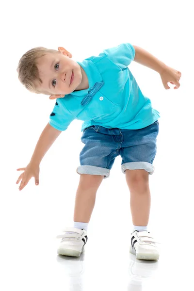 Little boy jumping — Stock Photo, Image