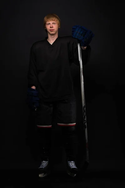 Jeune joueur de hockey — Photo