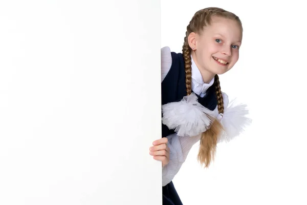 Retrato de una niña de cerca. — Foto de Stock