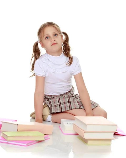 Little girl with a book Royalty Free Stock Photos