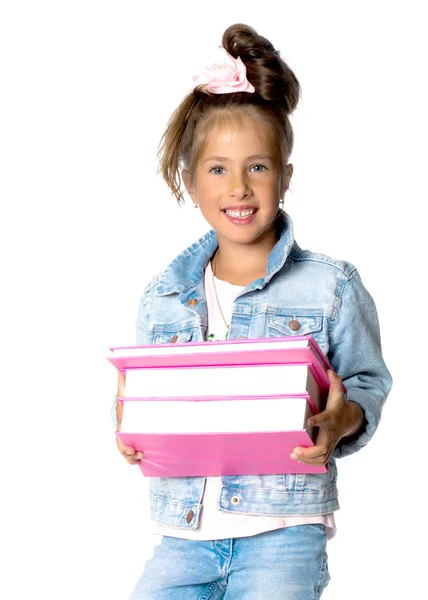 Little girl with a book — Stock Photo, Image